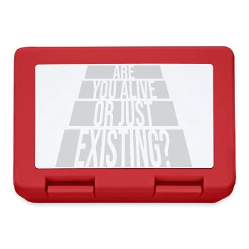 Are You Alive Or Just Existing Thoughtful Saying - Lunchbox - red - Front
