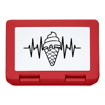 Eiscreme Liebe Eis Herzschlag - Brotdose - Rot - Vorne