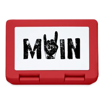 MOIN Rock 'n' Roll Gruß Norden - Brotdose - Rot - Vorne