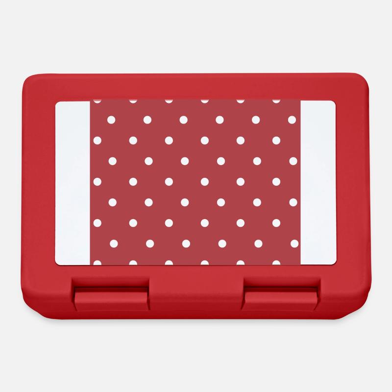 Allover points sur rouge - Boîte à goûter - rouge