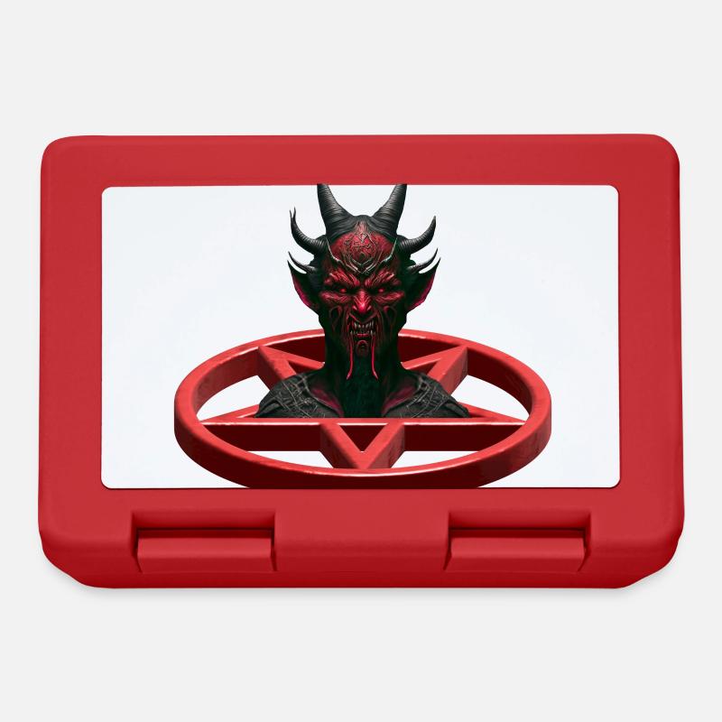 Teufel Pentagram Satan Horror - Brotdose - Rot