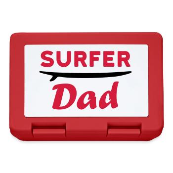Surfer dad (Surfbrett) - Brotdose - Rot - Vorne