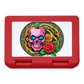 Skulls 'n' Roses - Pink Skull - Brotdose - Rot - Vorne