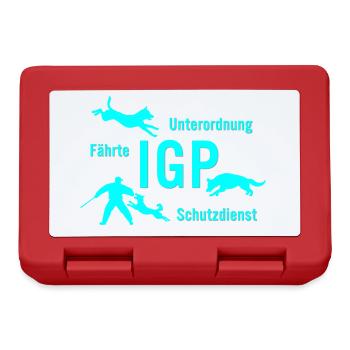 IGP Hundesport - tuerkis - Brotdose - Rot - Vorne