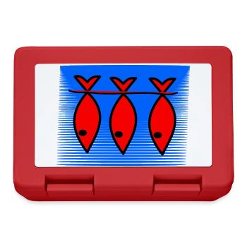 FISH. SARDINE. APRIL FOOL. SEA. OCEAN - Lunchbox - red - Front