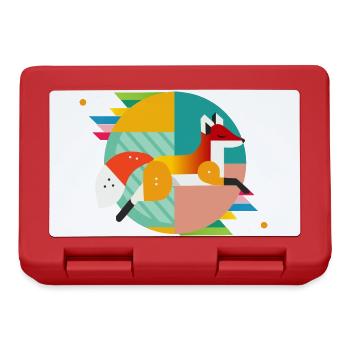 Fuchs Motiv – Modernes Design & Naturverbundenheit - Brotdose - Rot - Vorne