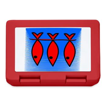POISSON. MEMOIRE. SARDINE. POISSON D'AVRIL. MER - Boîte à goûter - rouge - Devant