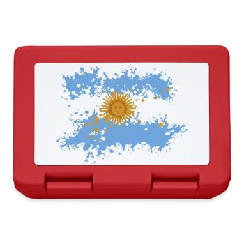 Argentinien Flagge Splash - Brotdose - Rot - Vorne