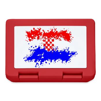 Kroatien Flagge Splash - Brotdose - Rot - Vorne