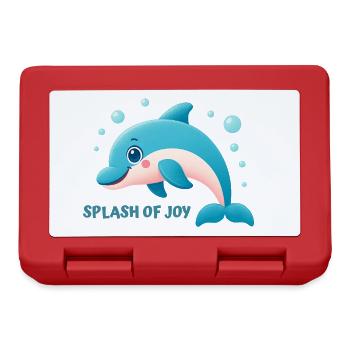 Dolphin splashing happily - Lunchbox - red - Front