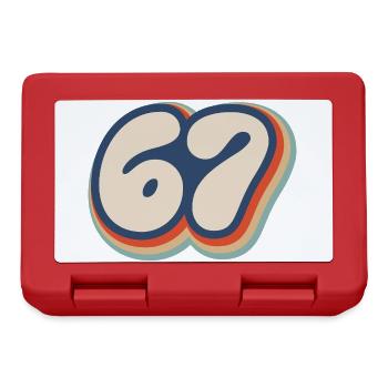 67 - Soixante Sept Numéro 67 Vintage Rétro Meme Six - Boîte à goûter - rouge - Devant