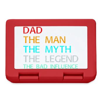 Vater Der Mann Der Mythos Die Legende Der schlechte Einfluss - Brotdose - Rot - Vorne