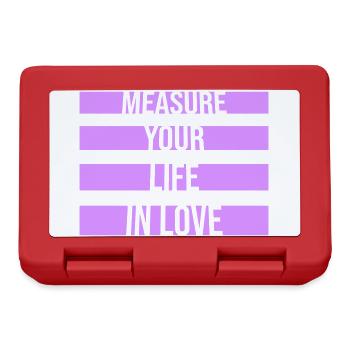 Measure Your Life In Love Inspirierend Liebe Logo - Brotdose - Rot - Vorne