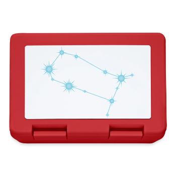 Constellation des étoiles des Gémeaux, signe du zodiaque Bleu pastel - Boîte à goûter - rouge - Devant