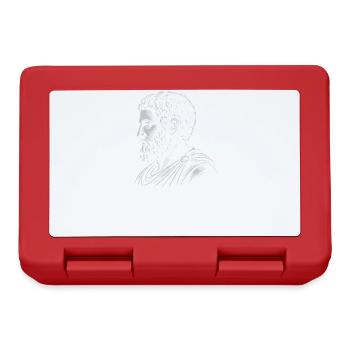 Citation stoïcienne de la mortalité par Marc Aurèle - Boîte à goûter - rouge - Devant