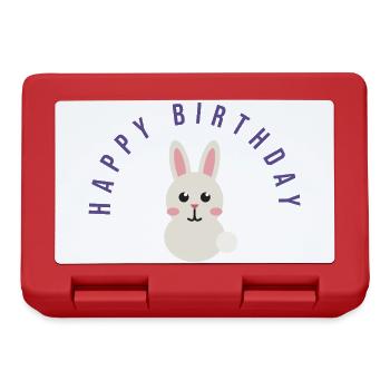 HAPPY BIRTHDAY. HAPPY BIRTHDAY. ANNIVERSARY. - Lunchbox - red - Front