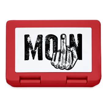MOIN Mittelfinger Hoch Gruß Humor - Brotdose - Rot - Vorne