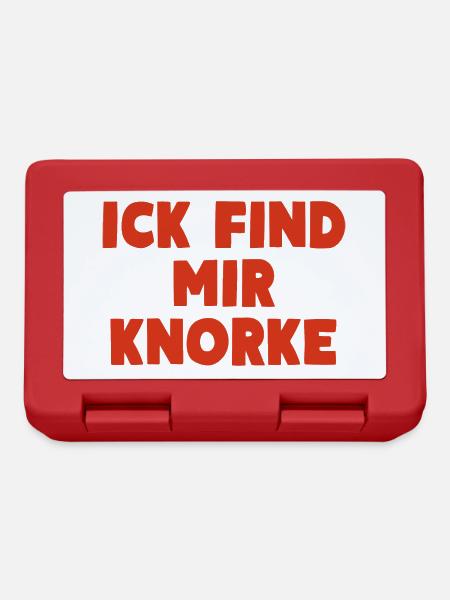 ICK FIND MIR KNORKE Berliner Humor - Brotdose - Rot
