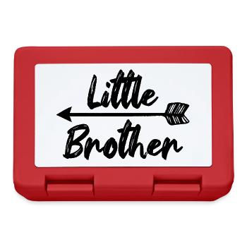 Little Brother Bruderherz Geschwister - Brotdose - Rot - Vorne