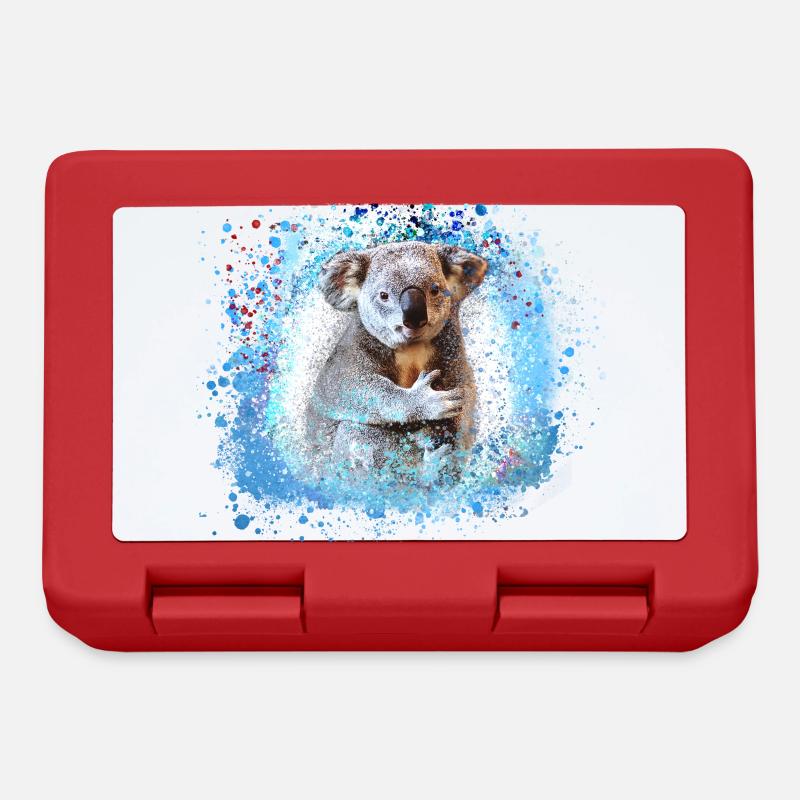 koala ,blau,graffiti,malerei,koala bär - Brotdose - Rot
