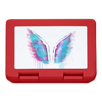 ailes d’ange, ailes, aquarelle, pastel, ailes d’ange - Boîte à goûter - rouge - Devant