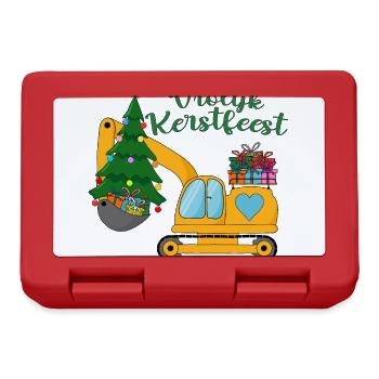 Graafmachine Vrolijk Kerstfeest in het geel - Brotdose - Rot - Vorne
