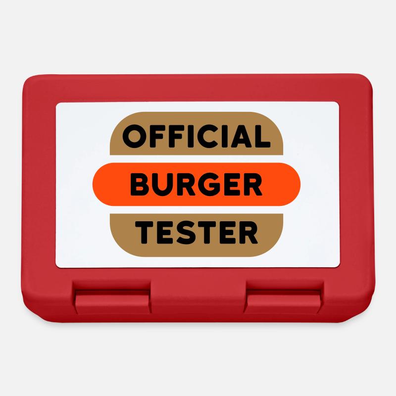 Testeur officiel de burger (burger avec garniture) - Boîte à goûter - rouge