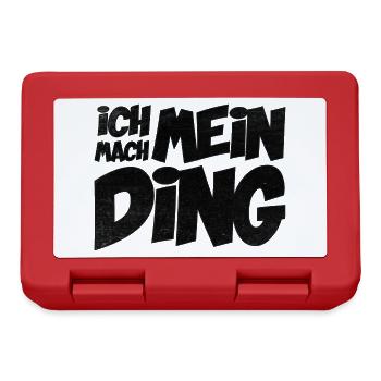 Ich mach mein Ding | Motivation Geschenkidee - Brotdose - Rot - Vorne