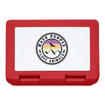 Hate people love animals - Lunchbox - red - Front