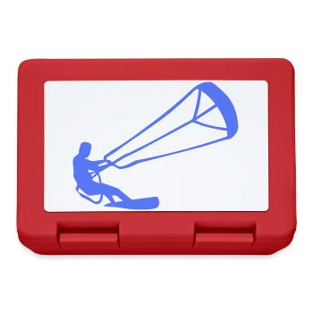 Kitesurfer Silhouette Kiteboarding Adrenaline Sport - Lunchbox - red - Front