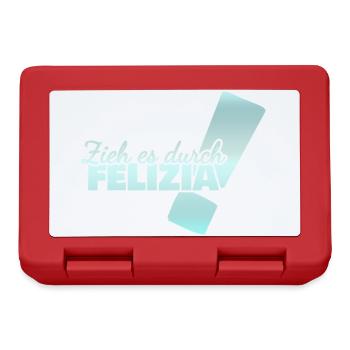 Prénom Felizia - Boîte à goûter - rouge - Devant