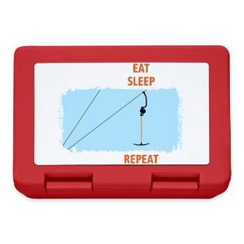 Ankerlift | Eat Sleep Lift Repeat | Skiing - Lunchbox - red - Front