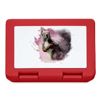 Squirrels, colorful, painting, graffiti, squirrels, - Lunchbox - red - Front