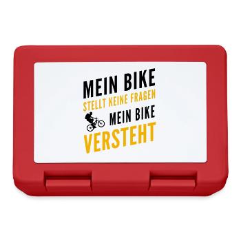 Mein Bike stellt keine Fragen, mein Bike versteht - Brotdose - Rot - Vorne