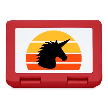Unicorn in front of a half-sun - Lunchbox - red - Front