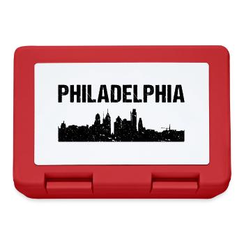 Philadelphia City Skyline - Lunchbox - red - Front