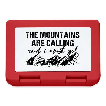The Mountains Are Calling Hiking Mountains - Lunchbox - red - Front