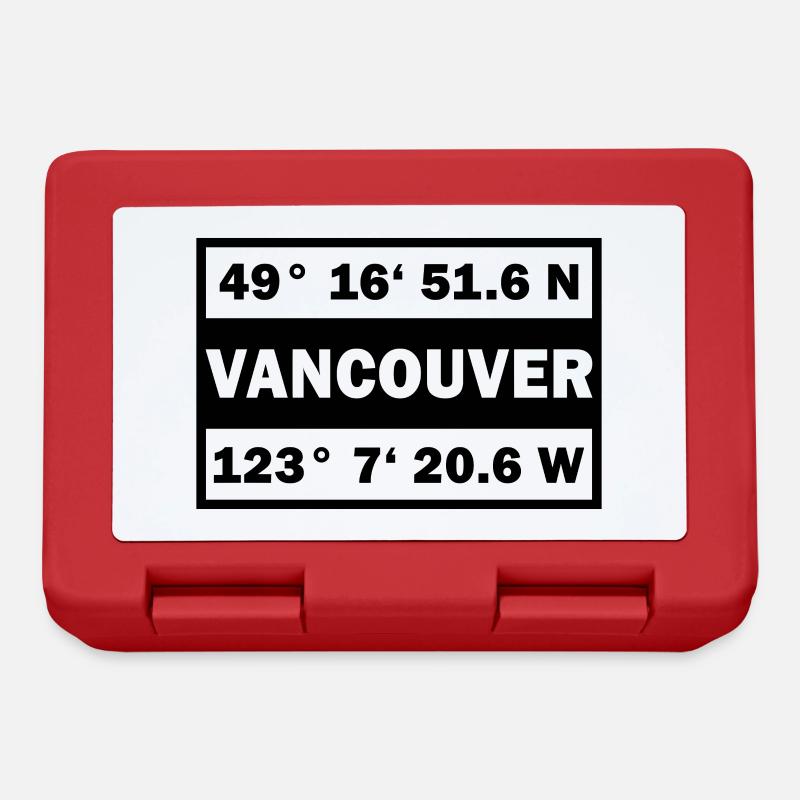 Vancouver coordinates city Canada Vancouver - Lunchbox - red
