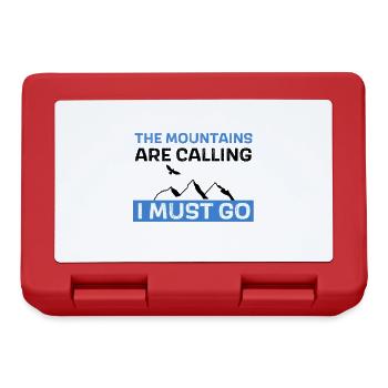 The mountains are calling - I must go - Lunchbox - red - Front