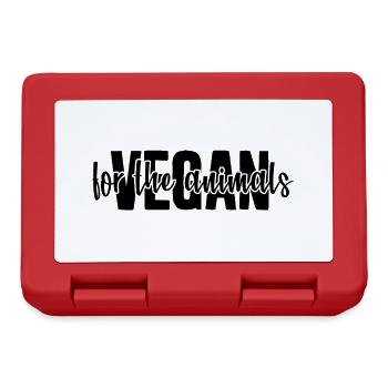 VEGAN FOR THE ANIMALS - Lunchbox - red - Front