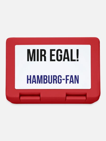 Ich bleibe Hamburg-Fan - Brotdose - Rot