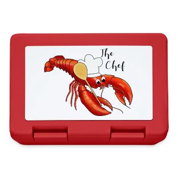 Le chef, chef, cuisinière, homard - Boîte à goûter - rouge - Devant