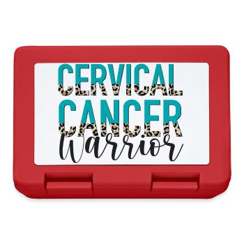 Gebärmutterhalskrebs HPV Cervical Cancer Warrior - Lunchbox - red - Front