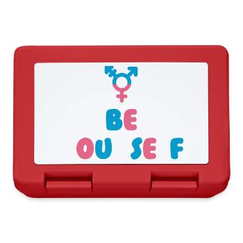 Mois de la fierté LGBT - Transgenre. Soyez vous-même - Boîte à goûter - rouge - Devant