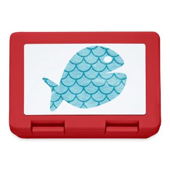 Écailles de Poisson Motif Mer Maritime Océan Hambourg - Boîte à goûter - rouge - Devant