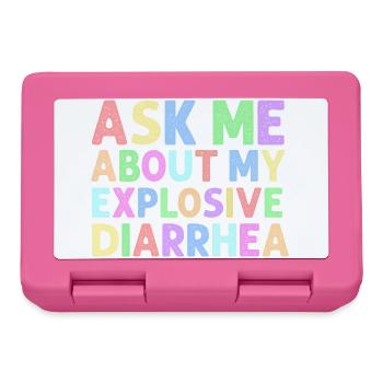 Ask Me About My Explosive Diarrhea Edgy  - Lunchbox - pink - Front