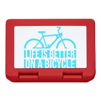 Life is better on a bicycle Cycling Saying Sport - Lunchbox - red - Front