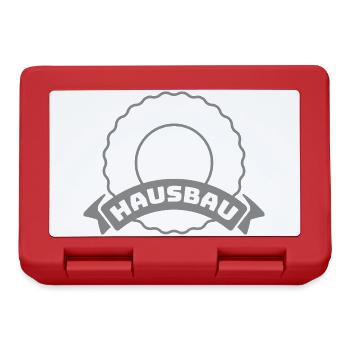 Team House Building Badge Logo - Lunchbox - red - Front