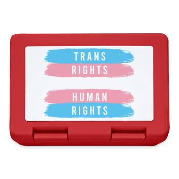 Mois de la fierté LGBTQ - Les droits des personnes trans sont des droits de la personne - Boîte à goûter - rouge - Devant