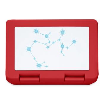 Sagittarius Star Constellation Zodiac Sign Blue - Lunchbox - red - Front